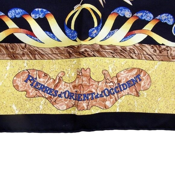534181AL (S2) Hermes Scarf Carre 90 Pierres d' Orient et d' Occident Multicolor - Picture 6 of 10